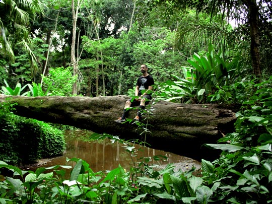  FRANK KALERO _ río, jardín descuidado 